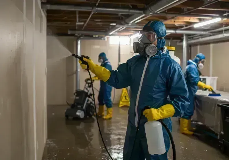 Basement Sanitization and Antimicrobial Treatment process in Broadview, IL