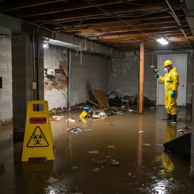 Flooded Basement Electrical Hazard in Broadview, IL Property